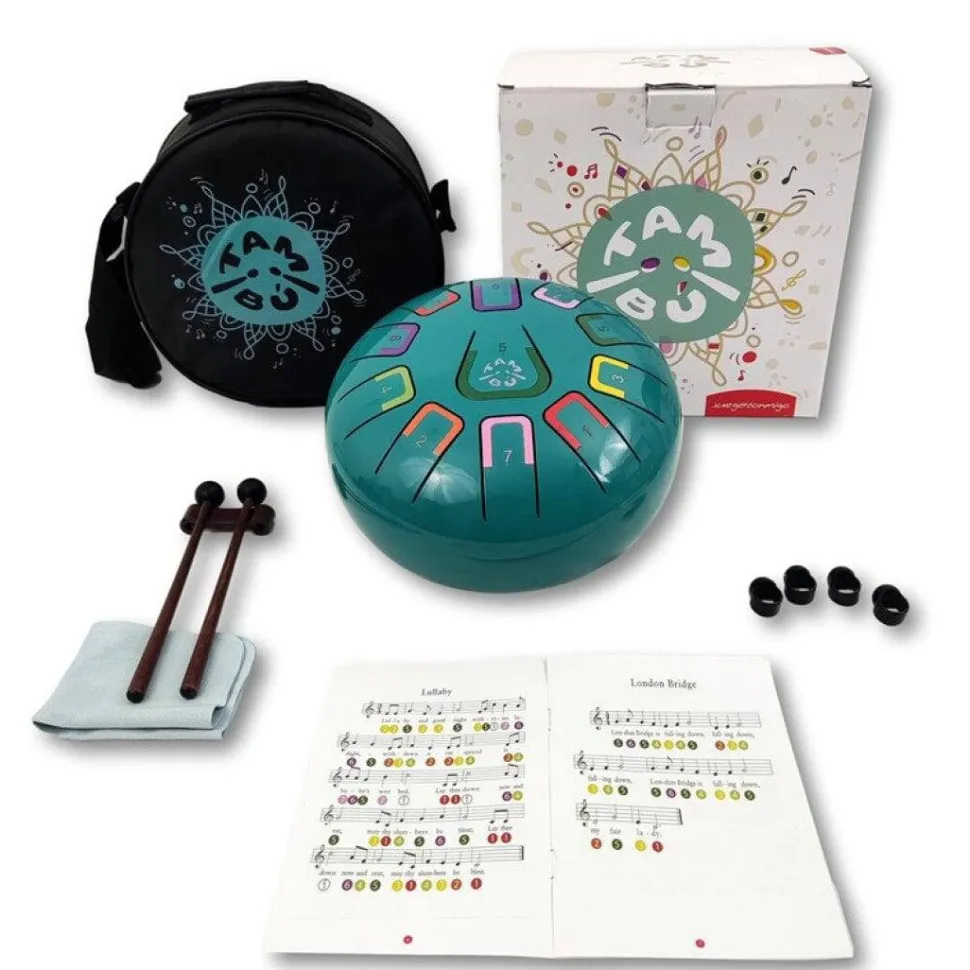 Tambú 8" 11 notas - Color Turquesa