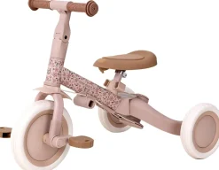 Triciclo con barra Rosa Flores · Little Dutch