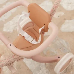 Triciclo con barra Rosa Flores · Little Dutch