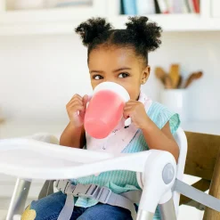 Vaso Antiderrame con Asa y Tapa - Miracle 360º Rosa Pastel · Munchkin