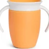 Vaso Antiderrame con Asa Miracle 360º Mandarina · Munchkin