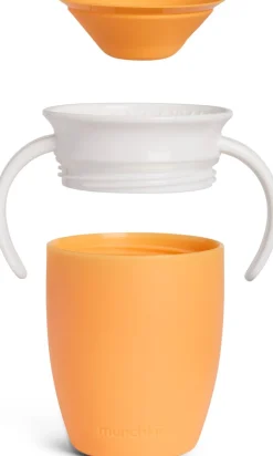 Vaso Antiderrame con Asa Miracle 360º Mandarina · Munchkin