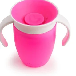 Vaso Antiderrame con Asa Miracle 360º Rosa pastel · Munchkin