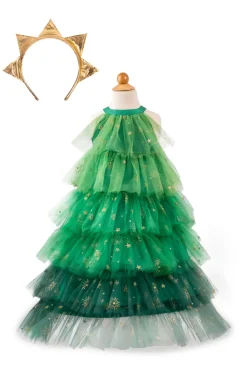 Vestido Christmas Tree con corona-Varias Tallas
